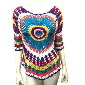 SIONI‎ STUDIO KNITTED TOP 3/4 SLEEVES SZ SM NEW WITH TAG